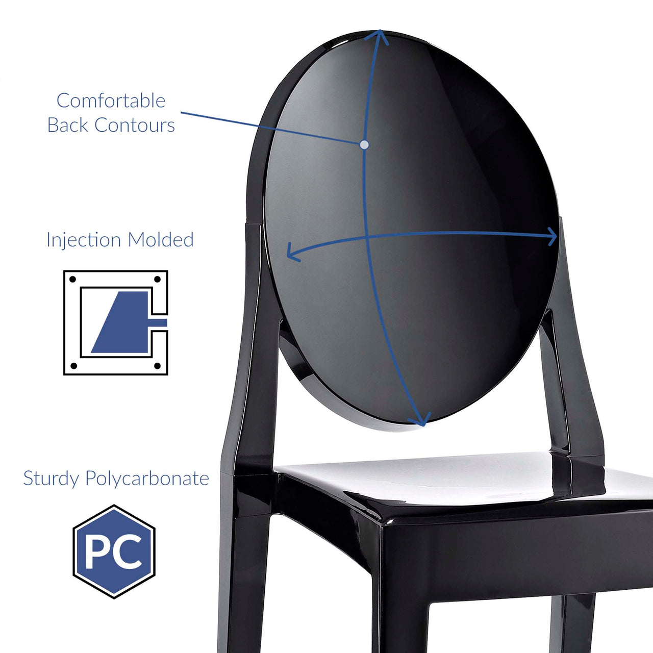 Casper Dining Side Chair, Black