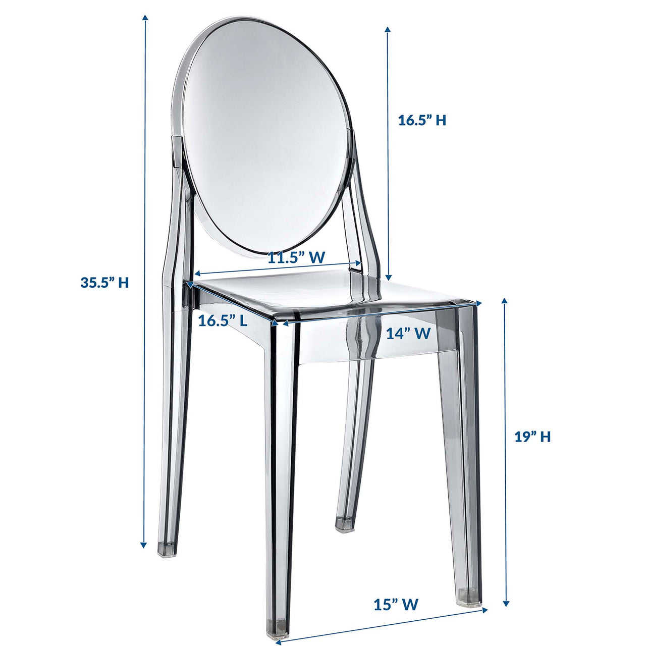 Elysian Indoor | Outdoor Dining Chair, Smoke