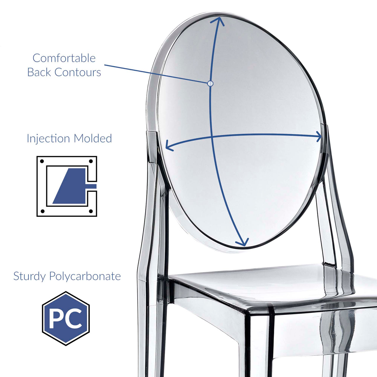 Elysian Indoor | Outdoor Dining Chair, Smoke