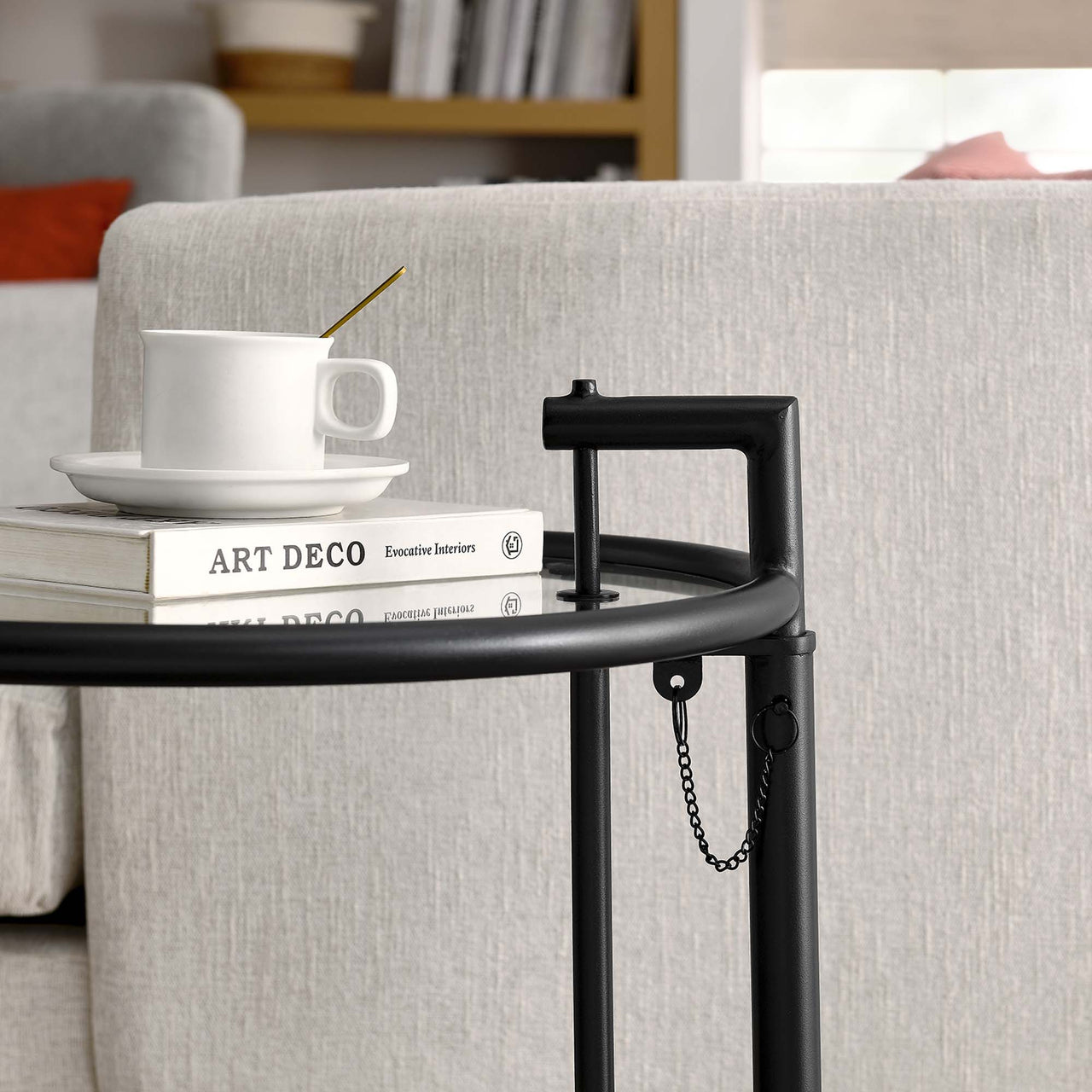 Kathleen Metal Side Table, Black