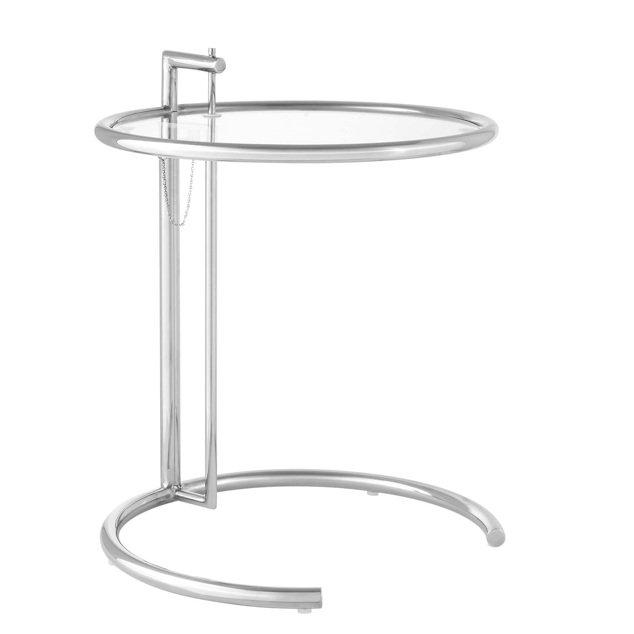 Eileen Gray Metal Side Table, Silver