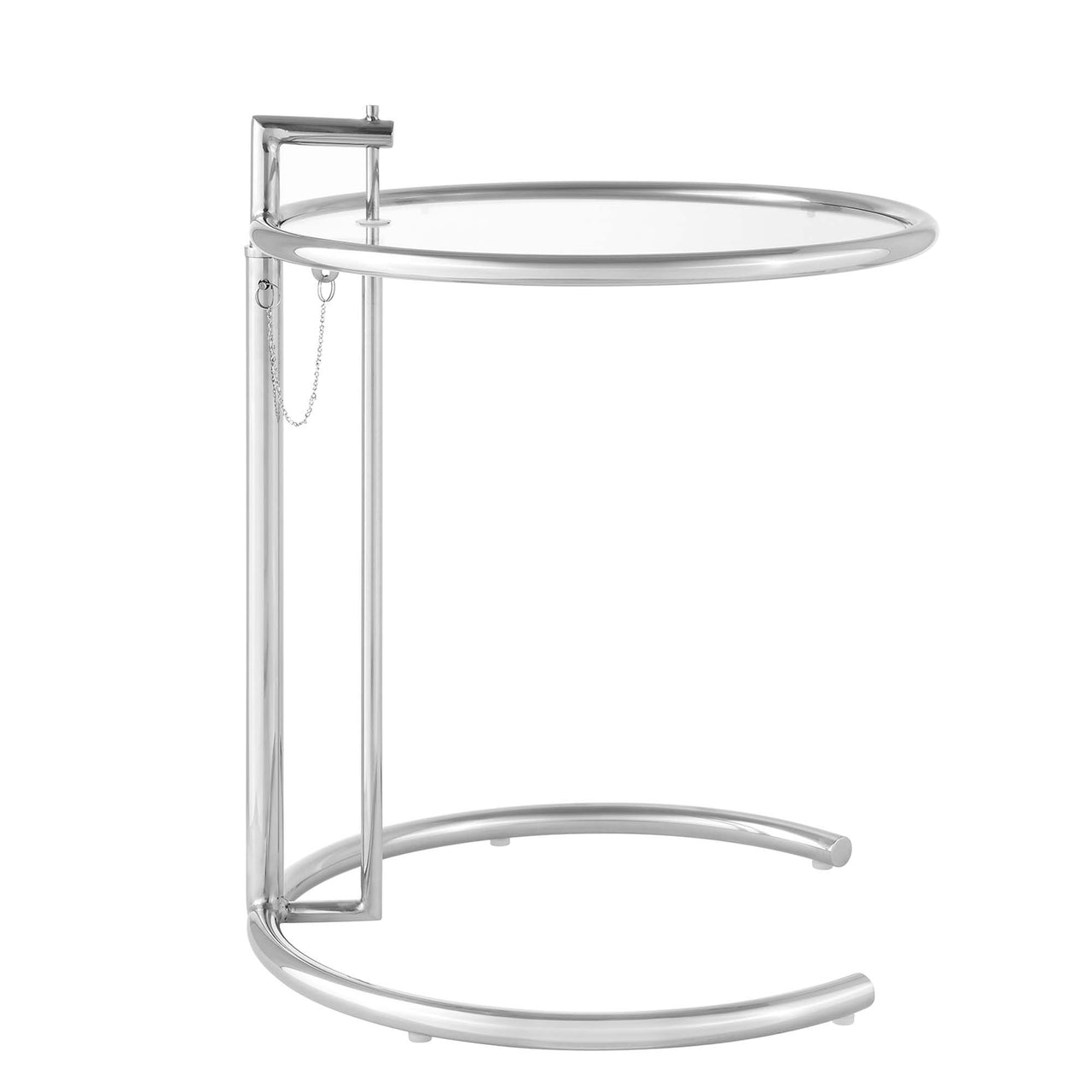 Eileen Gray Metal Side Table, Silver