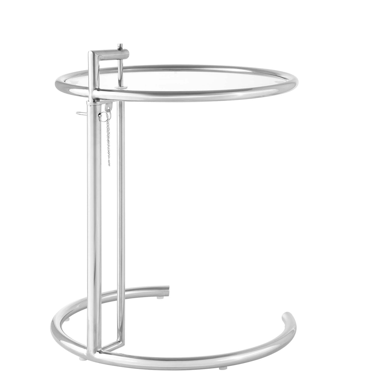 Eileen Gray Metal Side Table, Silver
