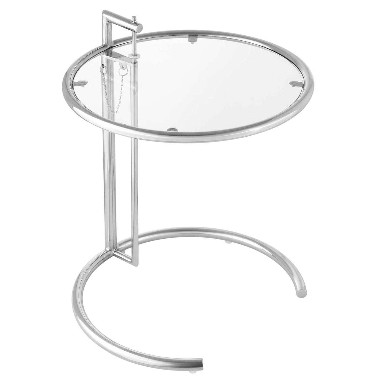Eileen Gray Metal Side Table, Silver