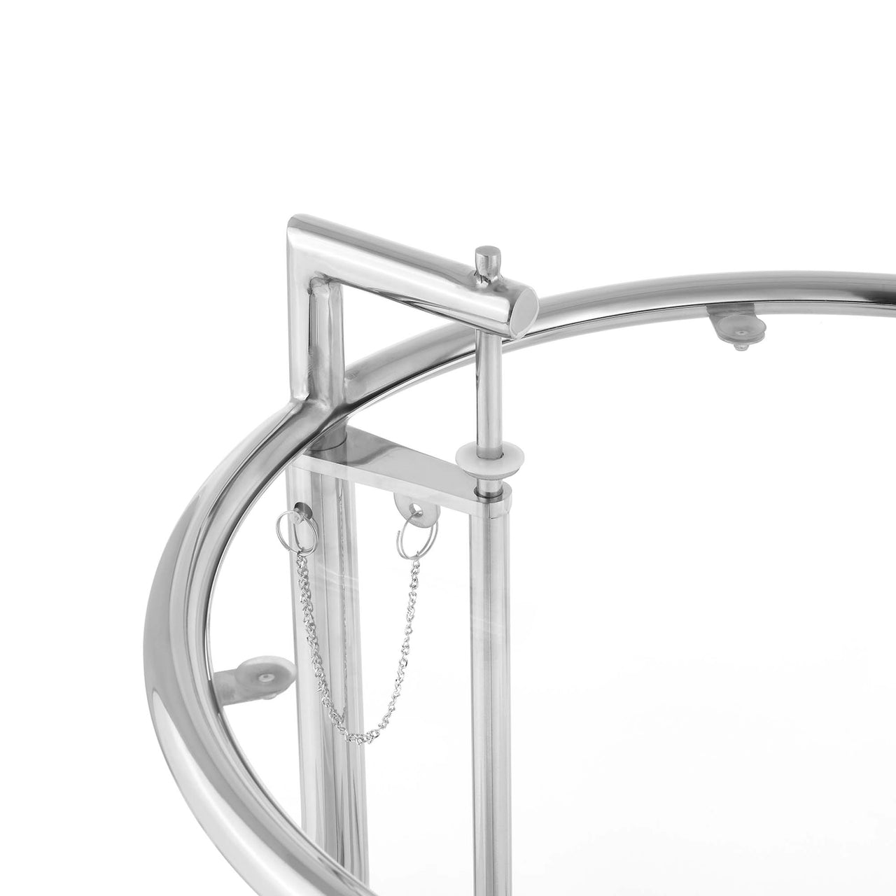Eileen Gray Metal Side Table, Silver