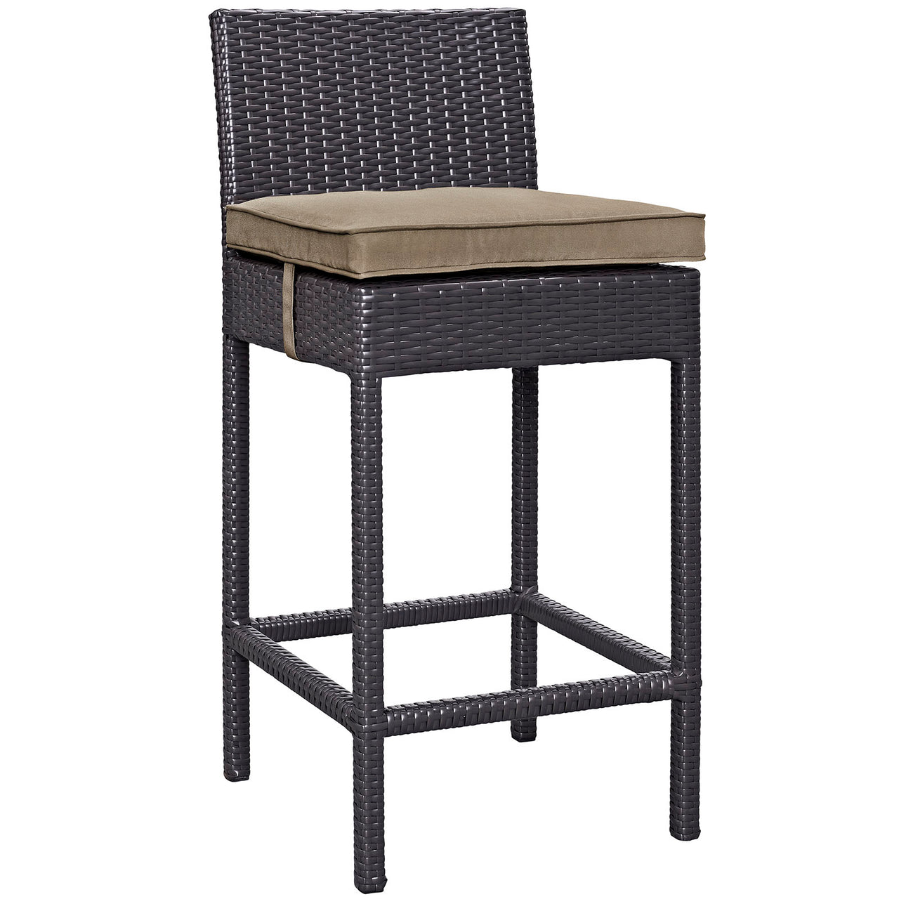 Lift Outdoor Patio Bar Stool Set of 2, Espresso & Mocha