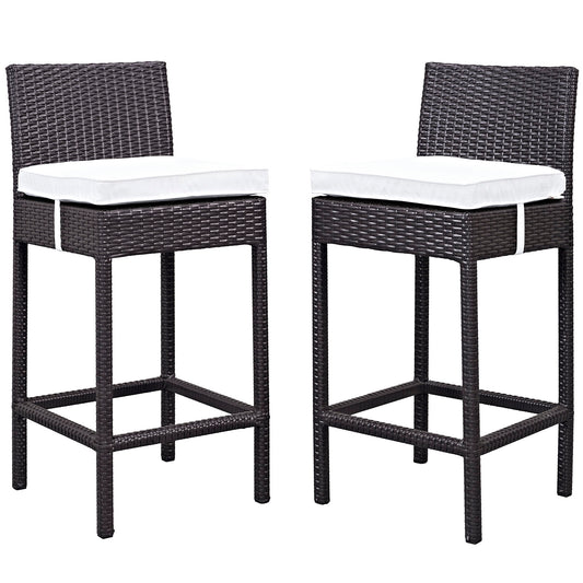 Outlook Alfresco Bar Stool Set of 2, Espresso & White