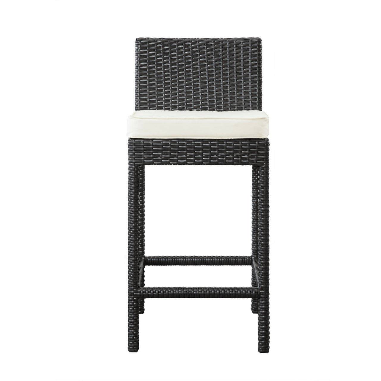 Lift Outdoor Patio Bar Stool Set of 2, Espresso & White