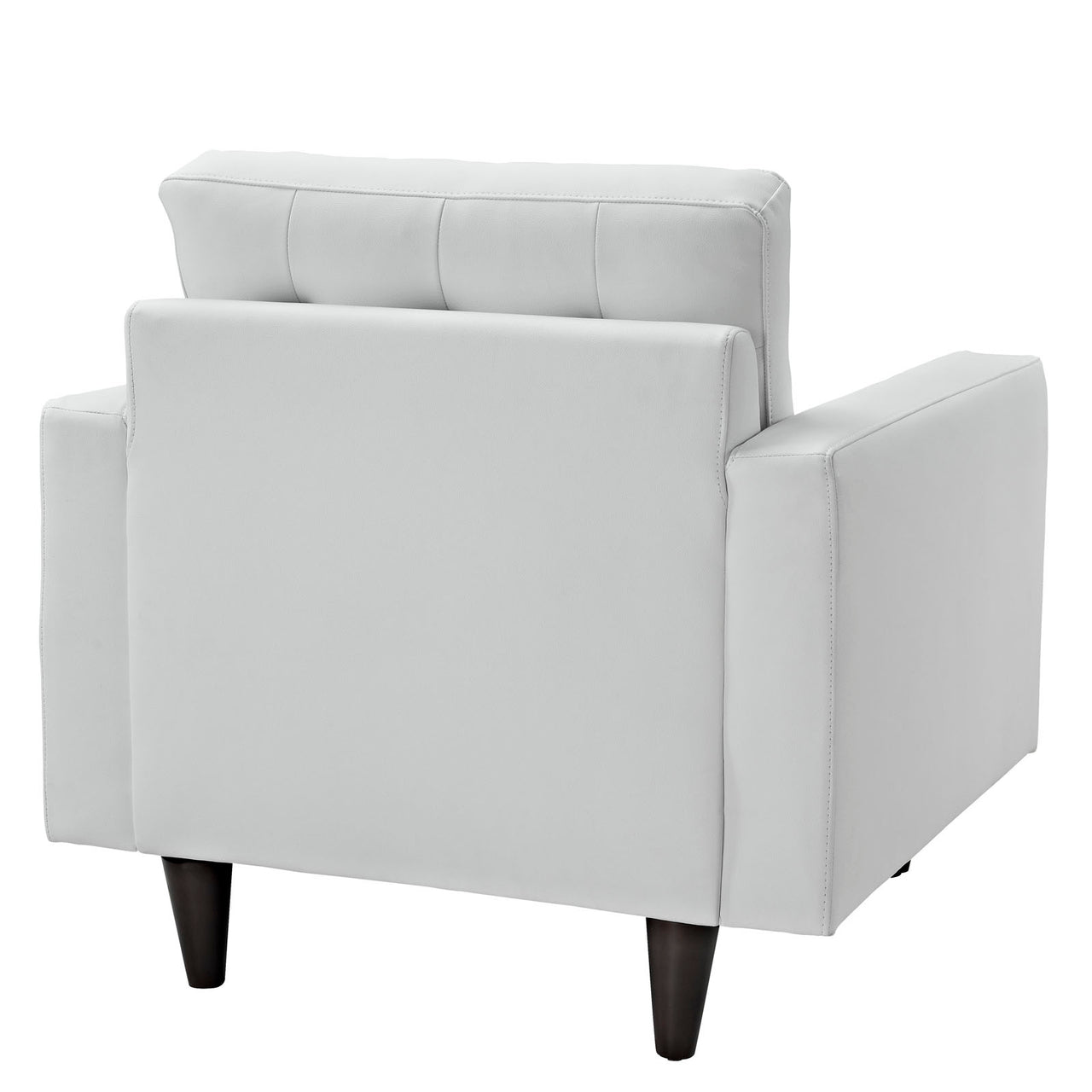 Dynasty Leather Armchair Set of 2, White