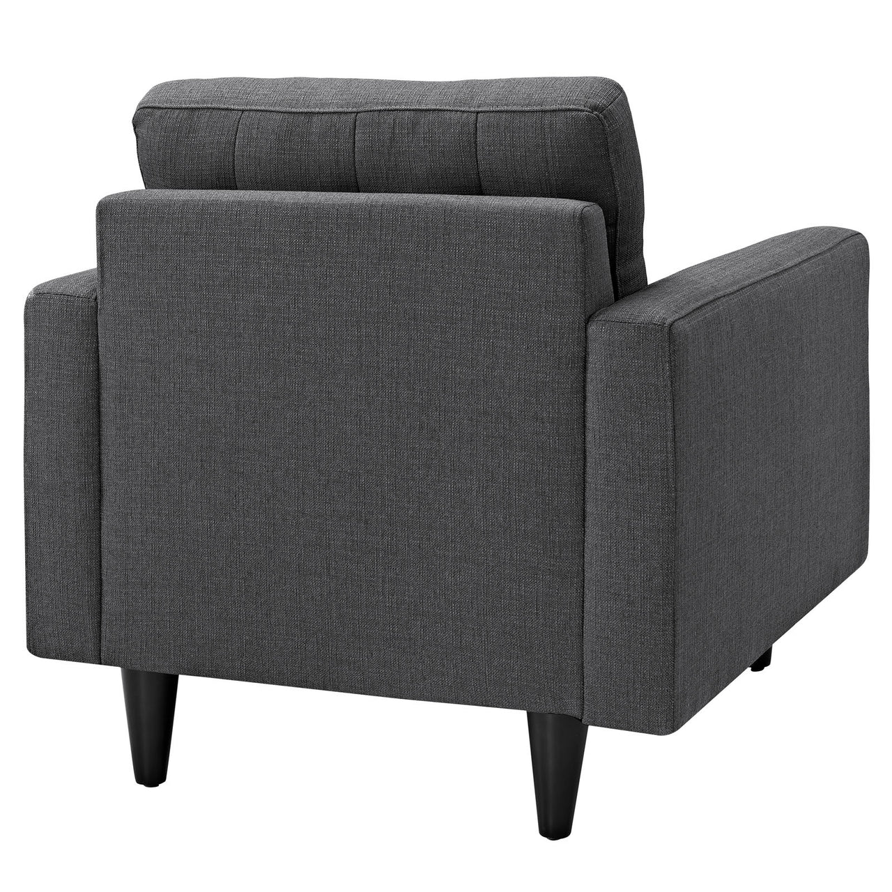 Empress Upholstered Fabric Armchair Set of 2, Gray