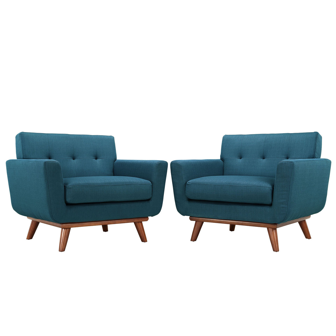 Engage Wood Armchair Set of 2, Azure