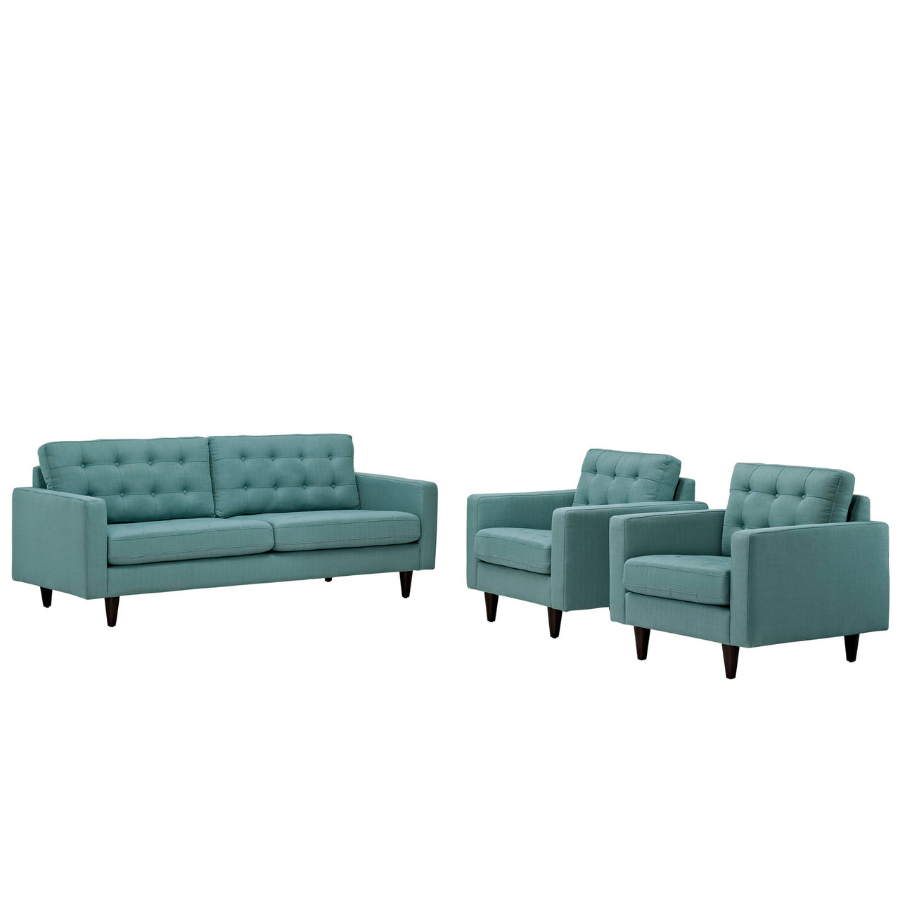 Empress Sofa and Armchairs Set of 3, Laguna