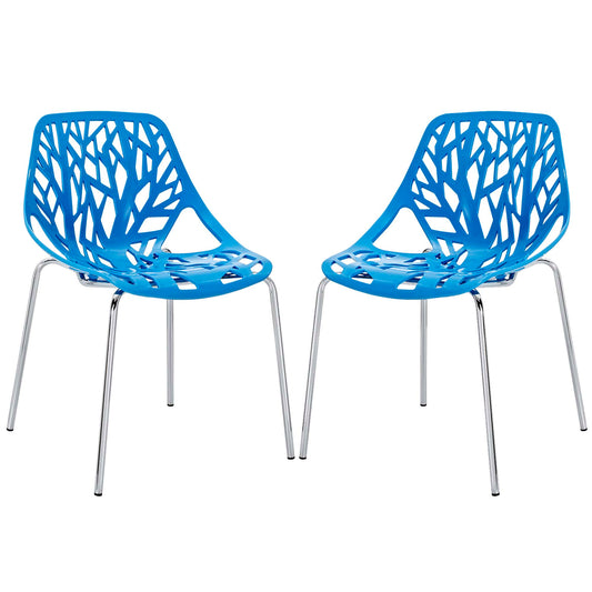 Canopy Dining Chair Set of 2, Blue
