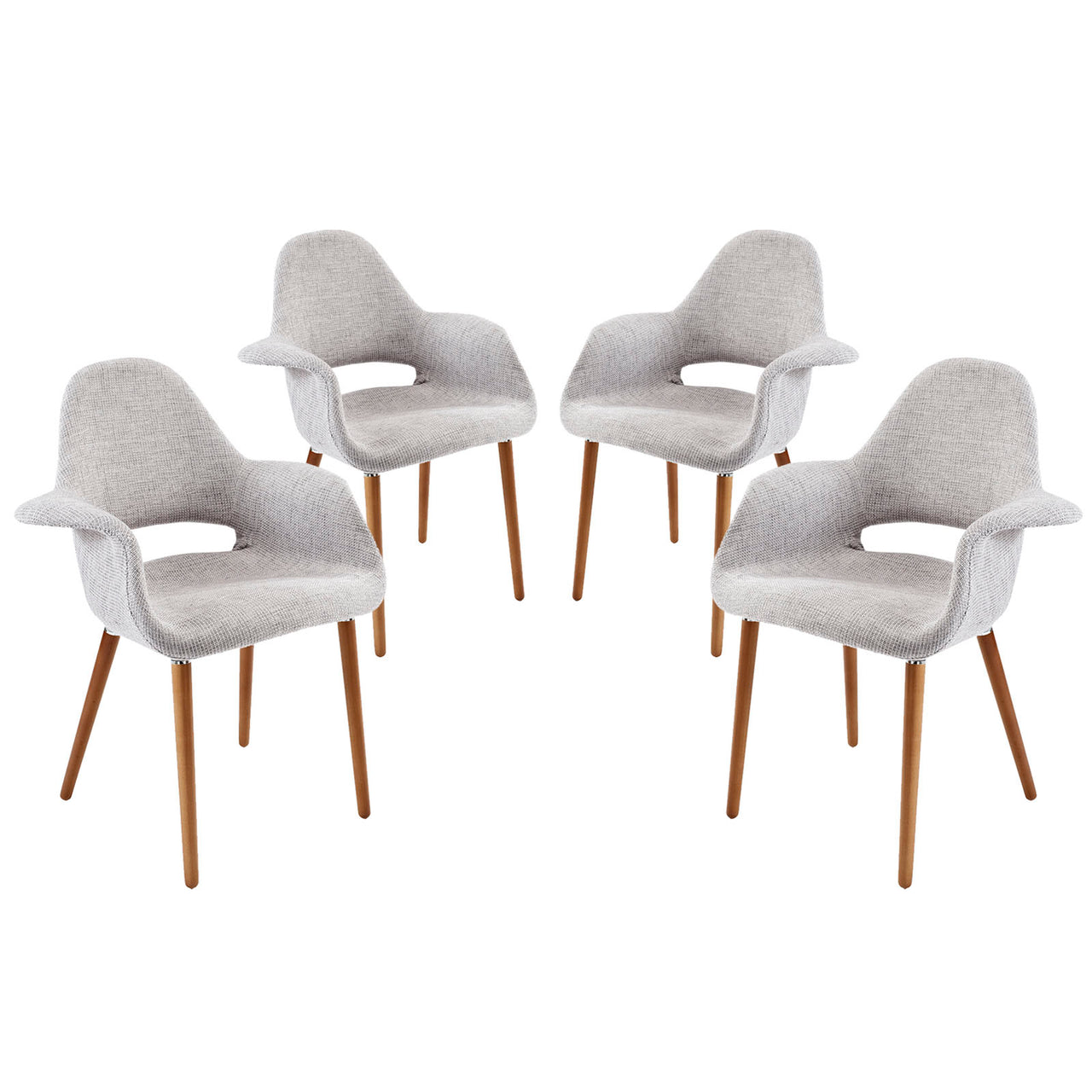 Envision Dining Armchair Set of 4, Light Gray