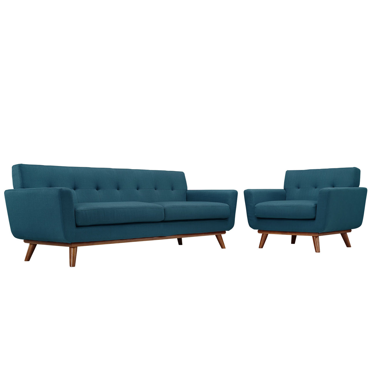 Rendezvous Armchair and Sofa Set of 2, Azure