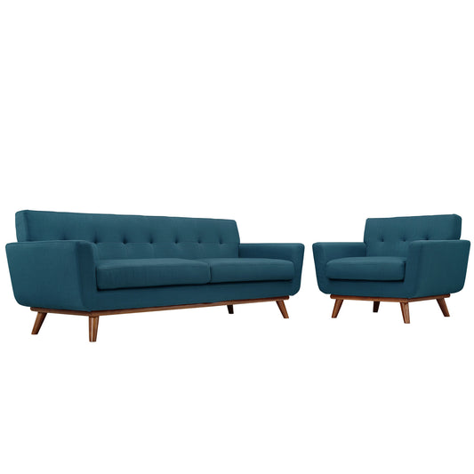 Rendezvous Armchair and Sofa Set of 2, Azure