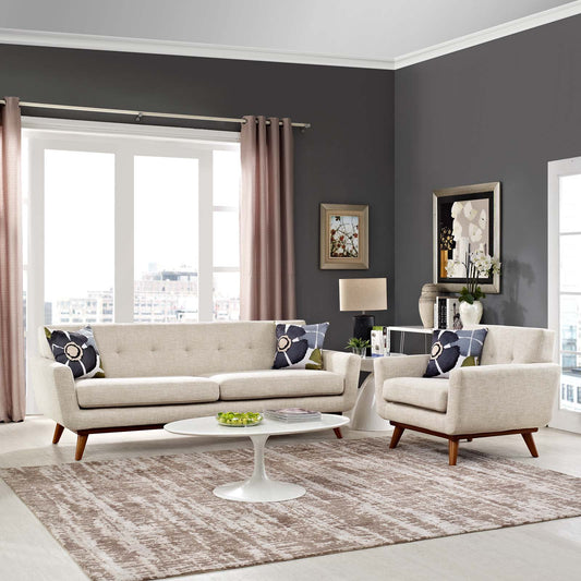 Rendezvous Armchair and Sofa Set of 2, Beige