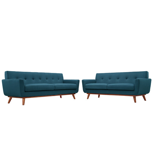 Rendezvous Loveseat and Sofa Set of 2, Azure
