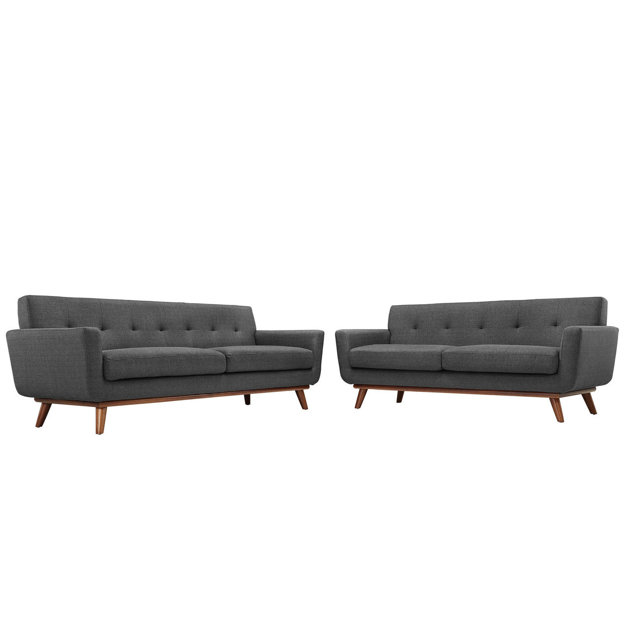Engage Loveseat and Sofa Set of 2, Gray