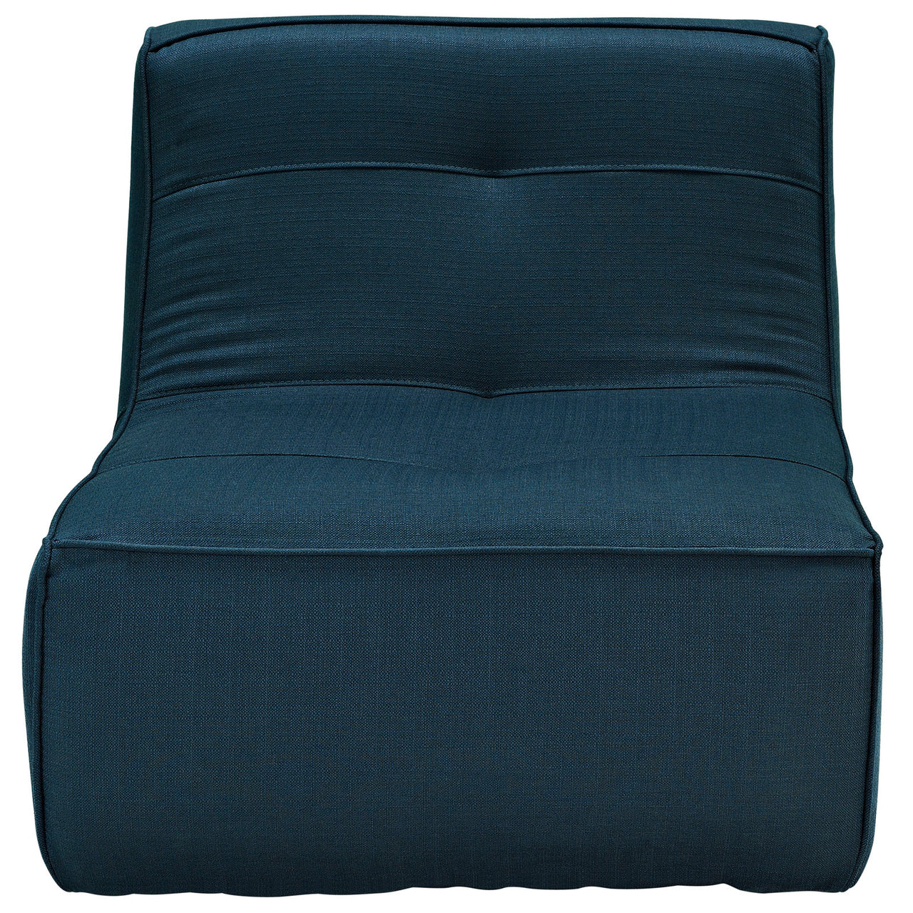 Zenith Fabric Armless Chair | Modular Sectional Component, Azure