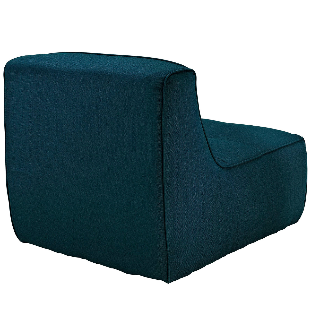 Zenith Fabric Armless Chair | Modular Sectional Component, Azure