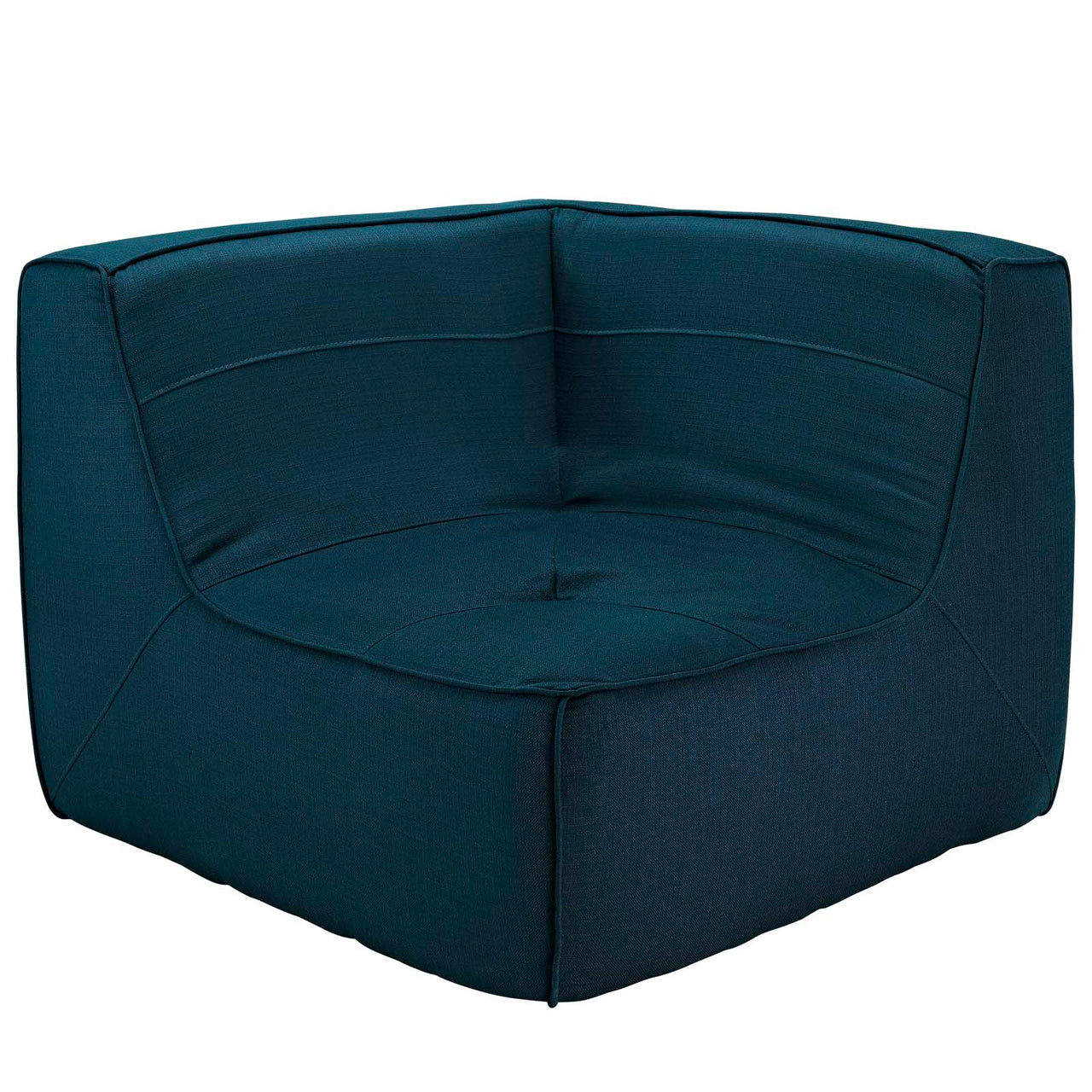 Align Upholstered Fabric Corner Chair | Modular Sectional Component, Azure