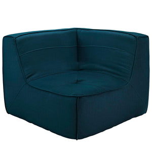 Align Upholstered Fabric Corner Chair | Modular Sectional Component, Azure