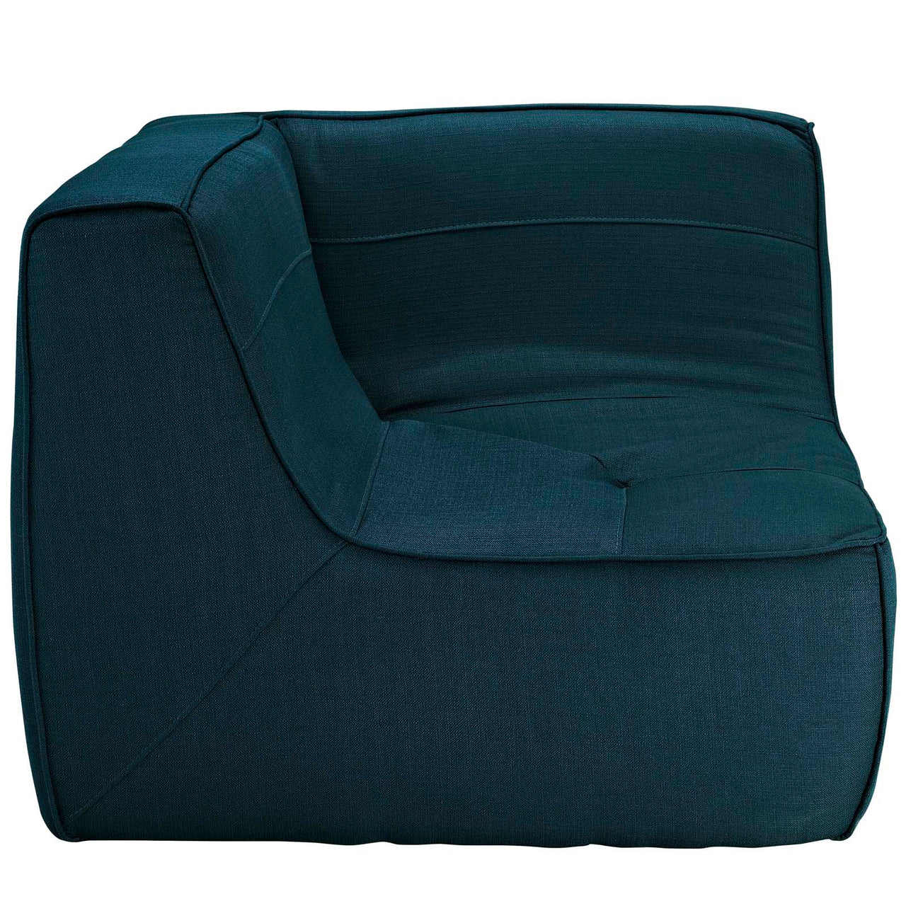 Align Upholstered Fabric Corner Chair | Modular Sectional Component, Azure