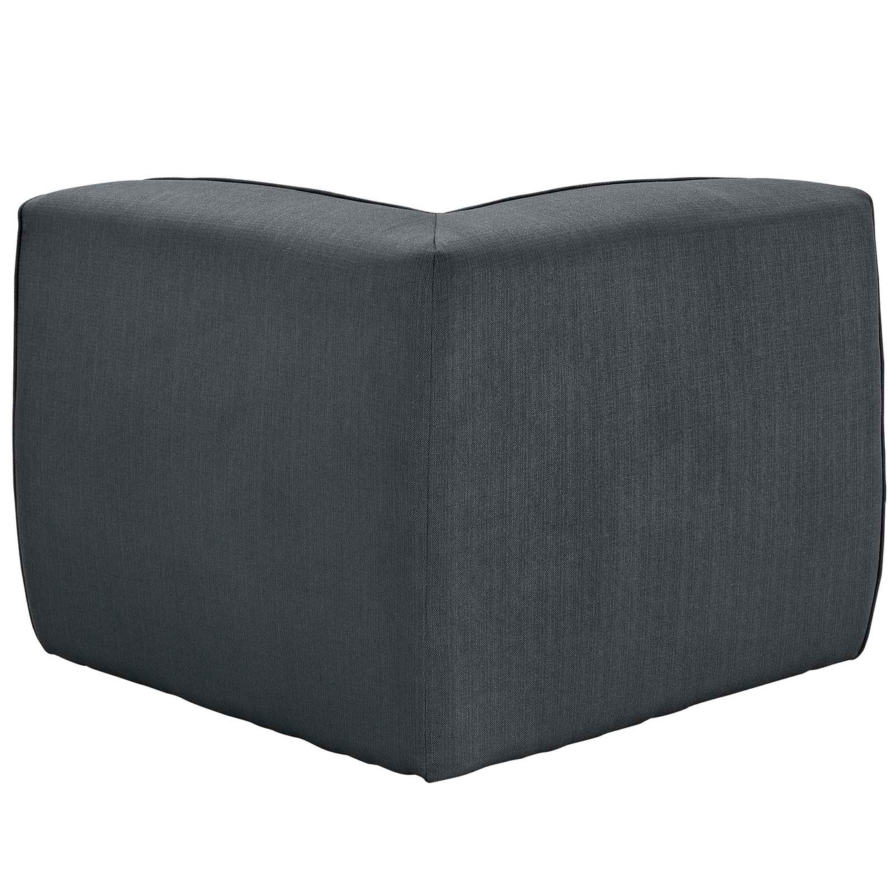 Align Upholstered Fabric Corner Chair | Modular Sectional Component, Charcoal