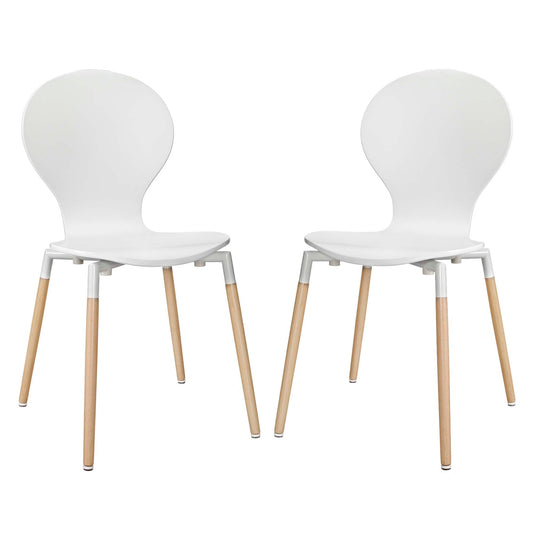 Zenflow Dining Chair Set of 2, White