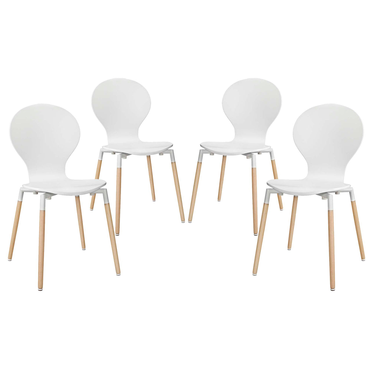 Path Dining Chair Set of 4, White