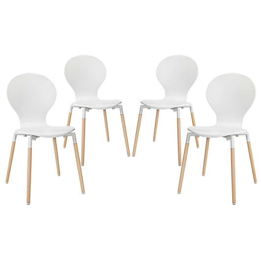 Zenflow Dining Chair Set of 4, White