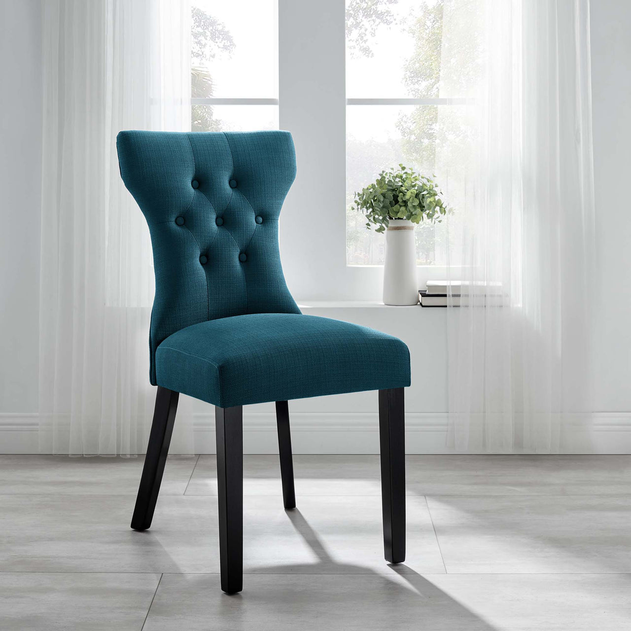 Hourglass Dining Chair, Azure
