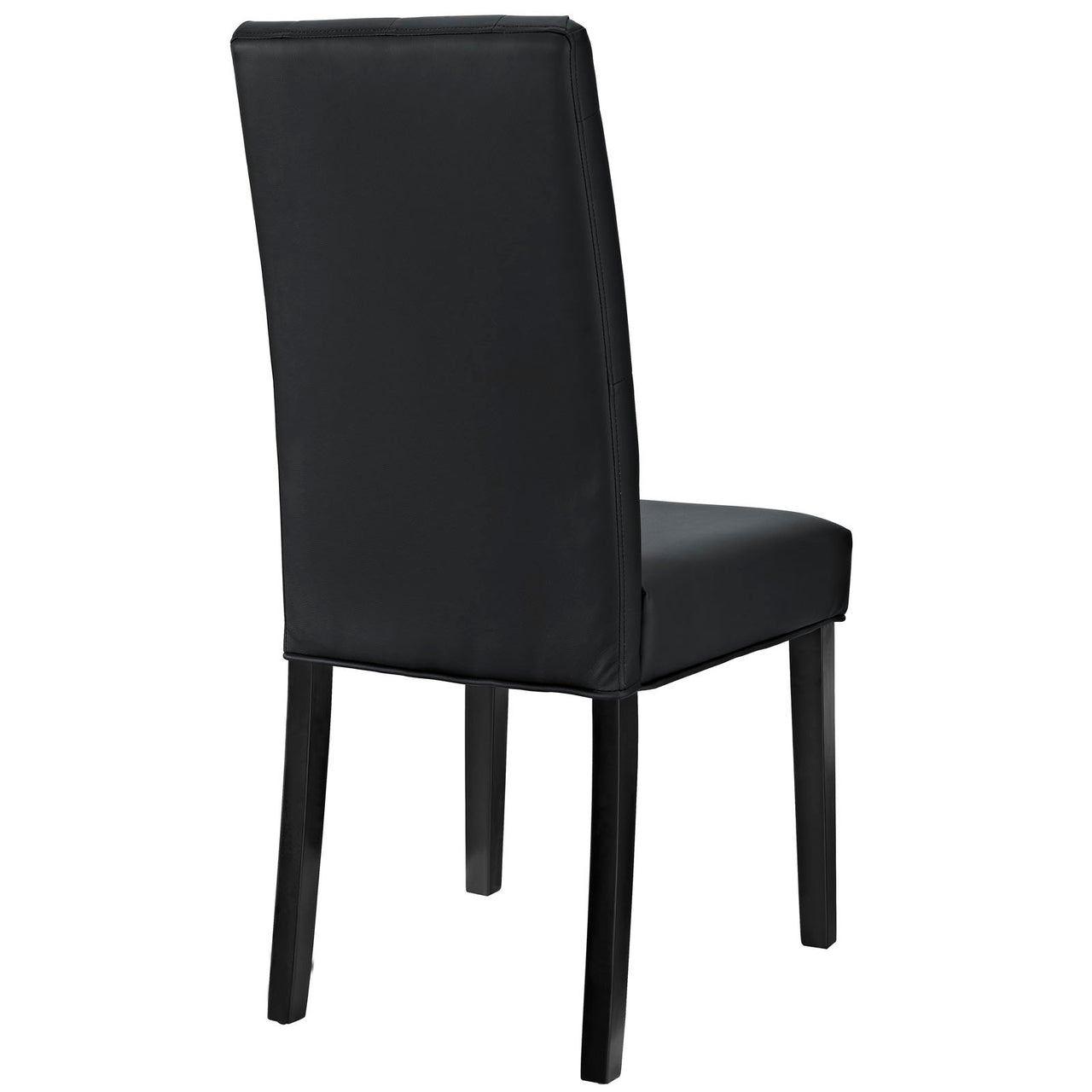 Confer Dining Vinyl Side Chair, Black