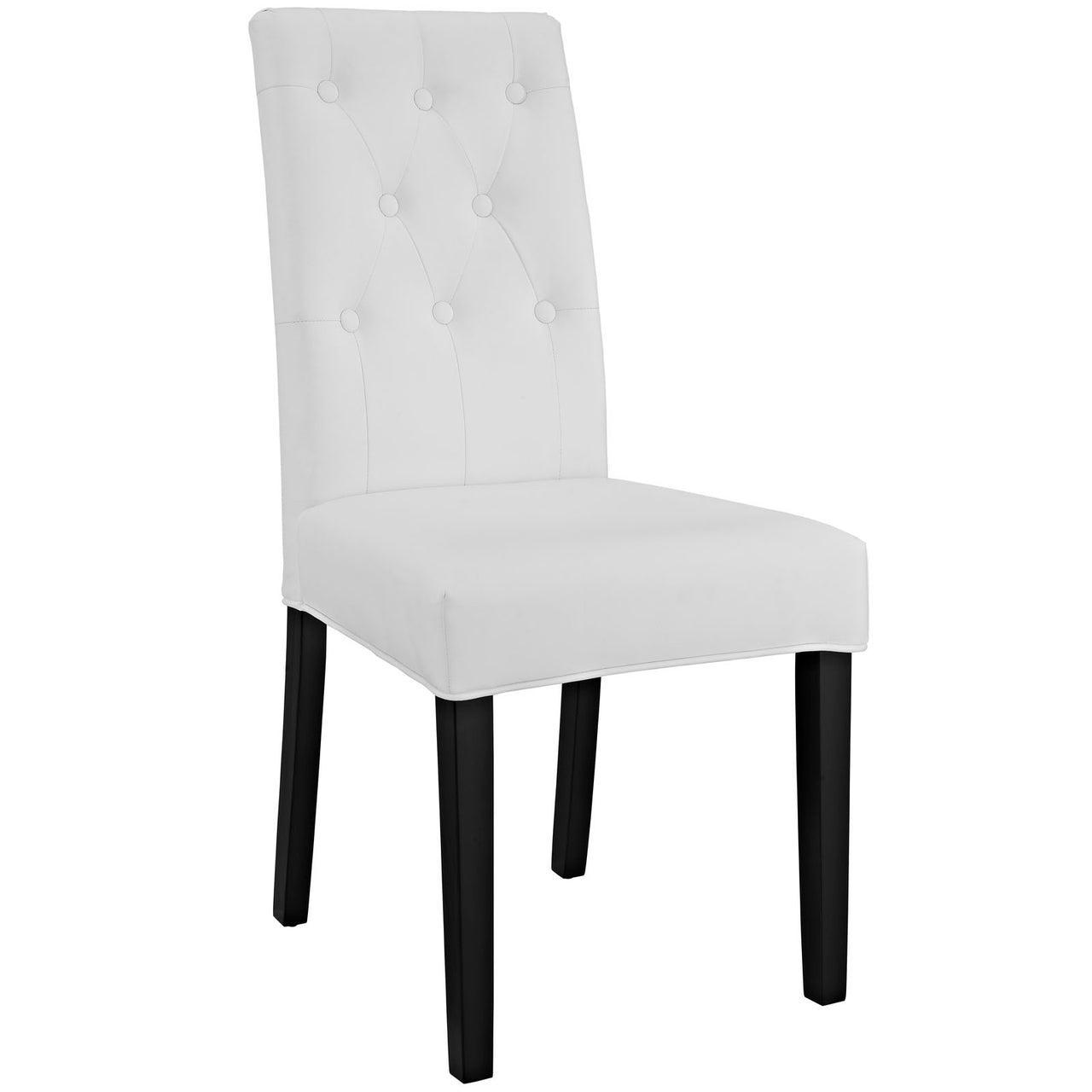 Confer Dining Vinyl Side Chair, White