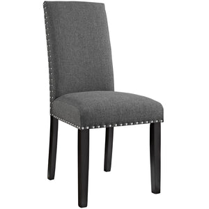 Parcel Dining Upholstered Fabric Side Chair, Gray