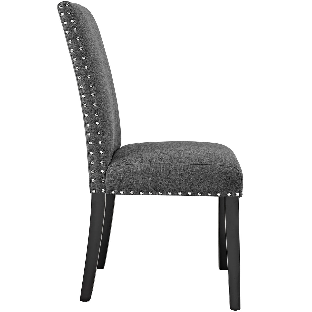 Parcel Dining Upholstered Fabric Side Chair, Gray