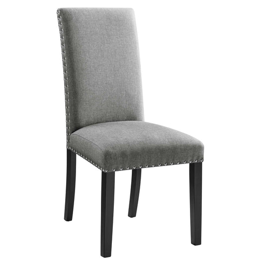 Minimalista Fabric Dining | Side Chair, Light Gray