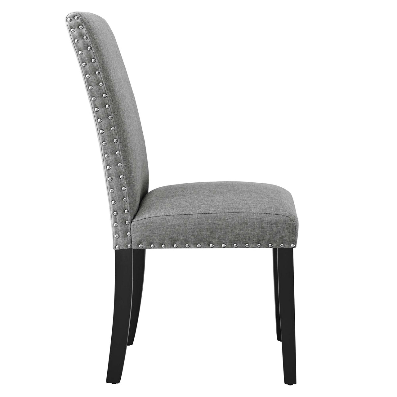 Minimalista Fabric Dining | Side Chair, Light Gray
