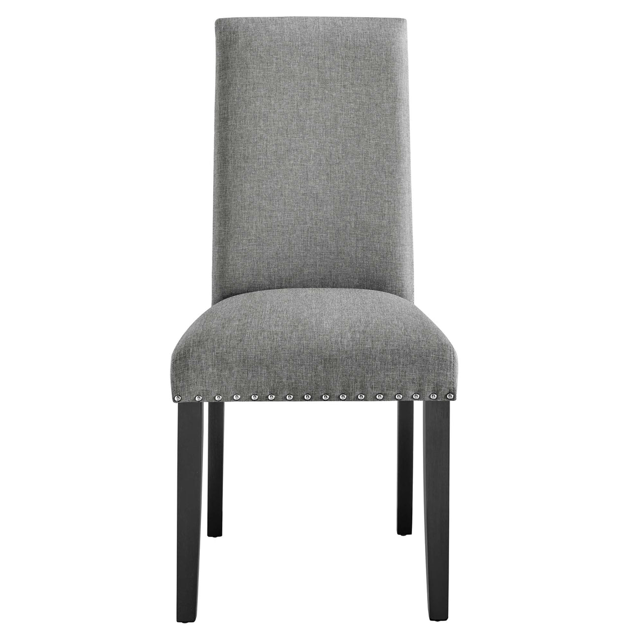 Minimalista Fabric Dining | Side Chair, Light Gray