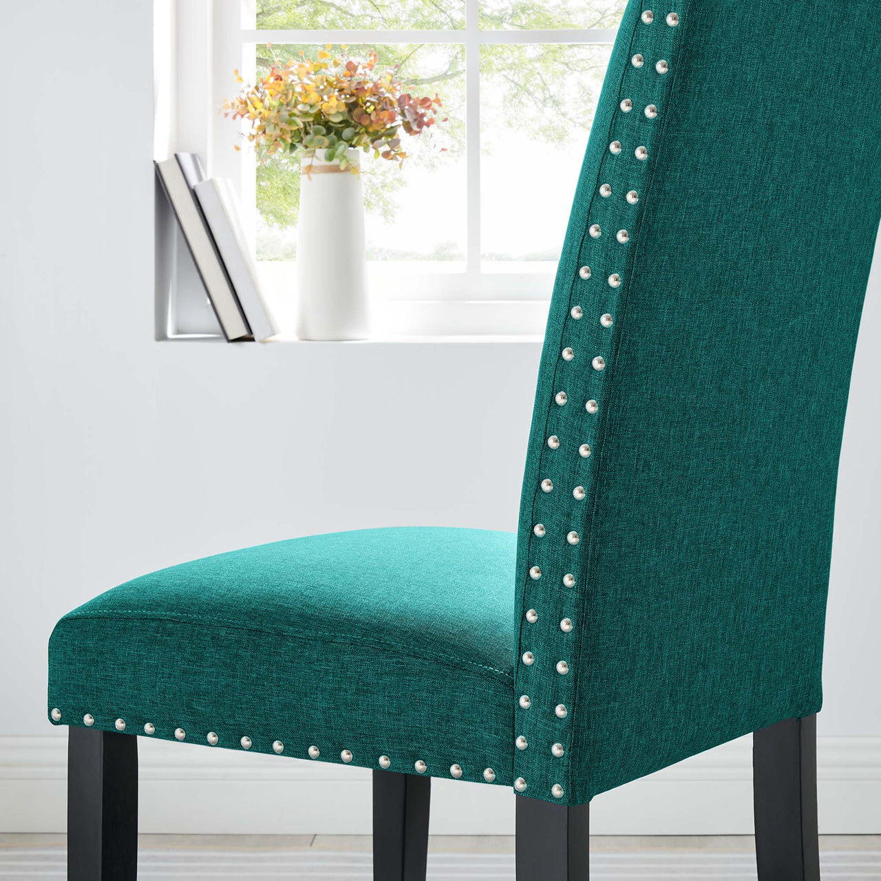 Minimalista Fabric Dining | Side Chair, Teal