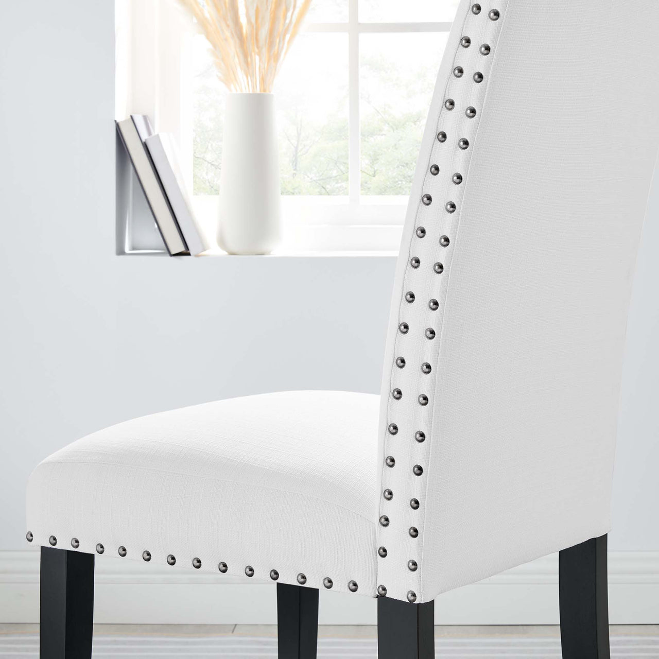 Minimalista Fabric Dining | Side Chair, White