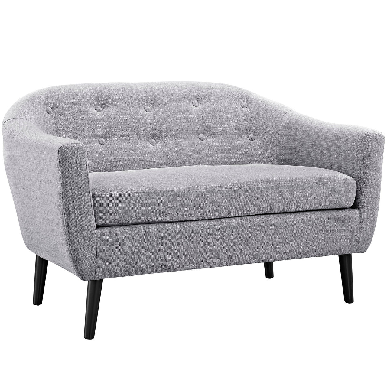 Svelte Fabric Loveseat, Light Gray