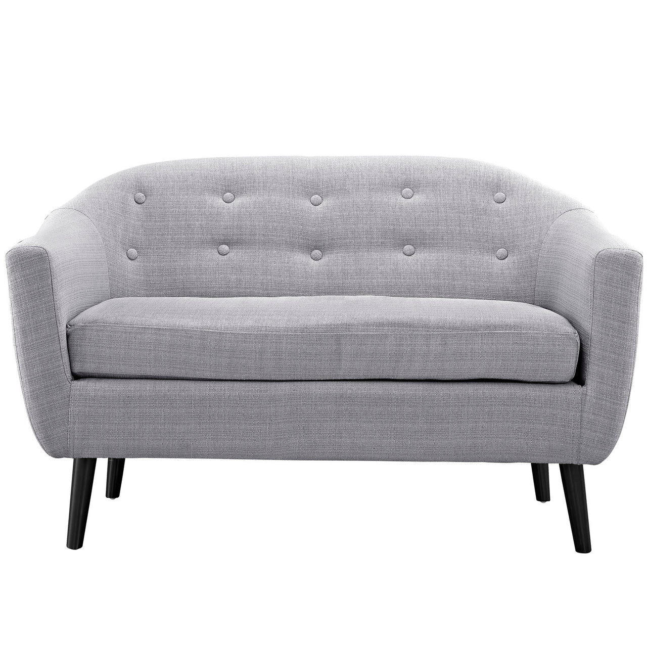 Svelte Fabric Loveseat, Light Gray