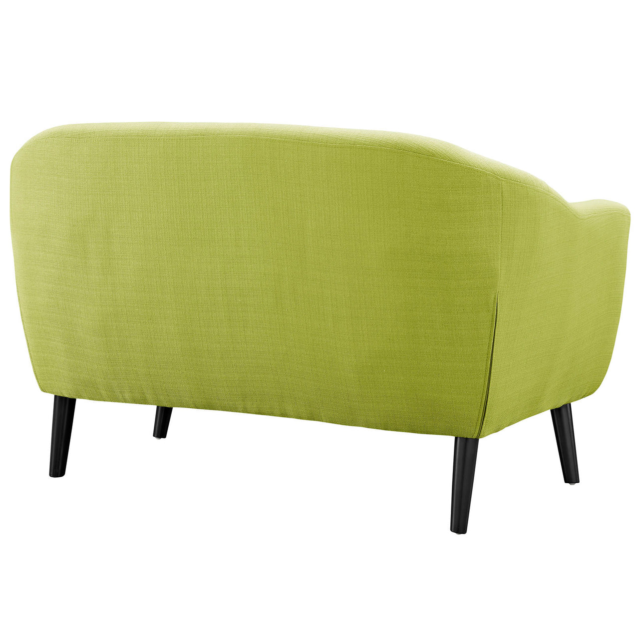 Wit Upholstered Fabric Loveseat, Chartreuse
