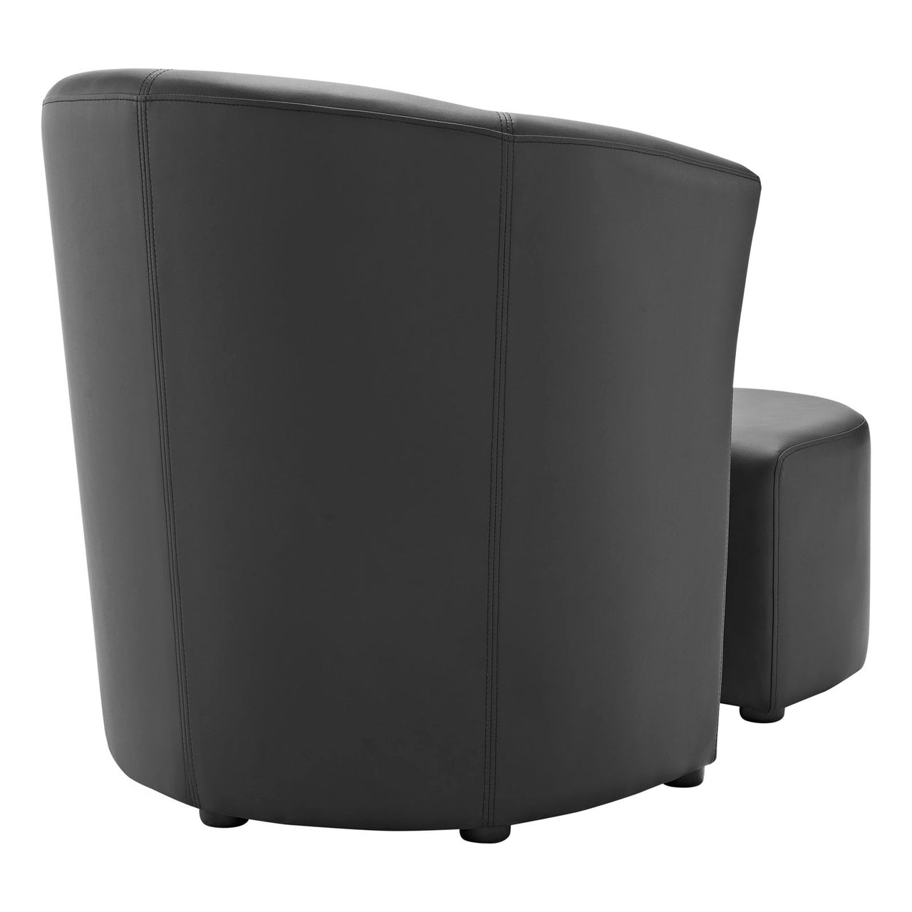 Divulge Armchair and Ottoman, Black