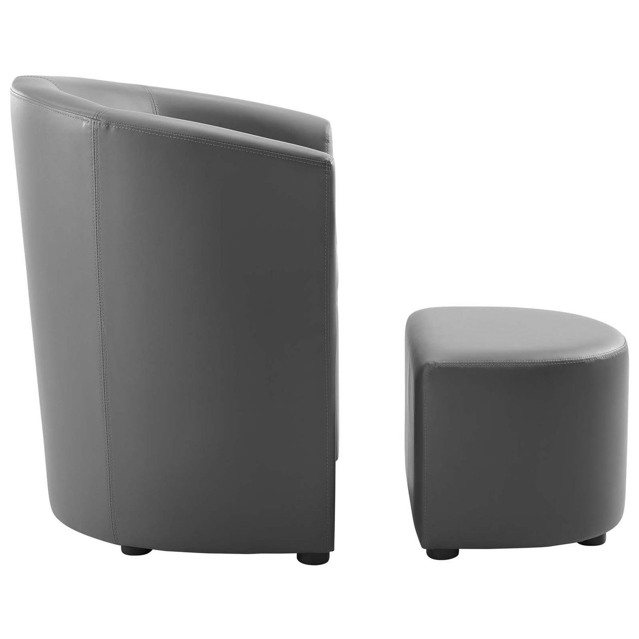 Divulge Armchair and Ottoman, Gray