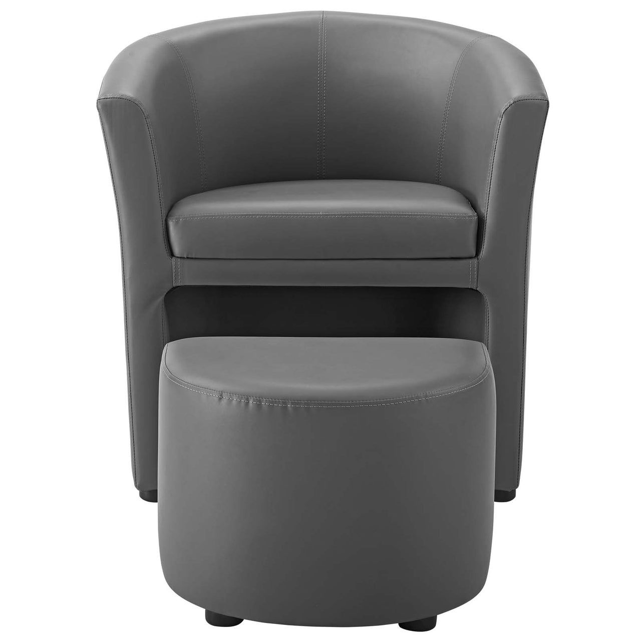 Divulge Armchair and Ottoman, Gray