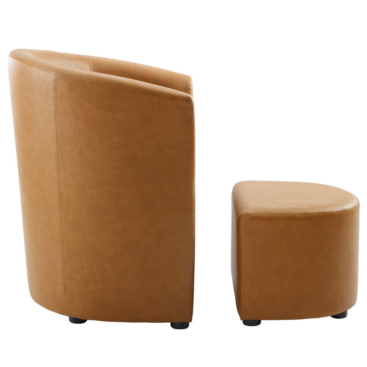 Revelation Armchair and Ottoman, Tan