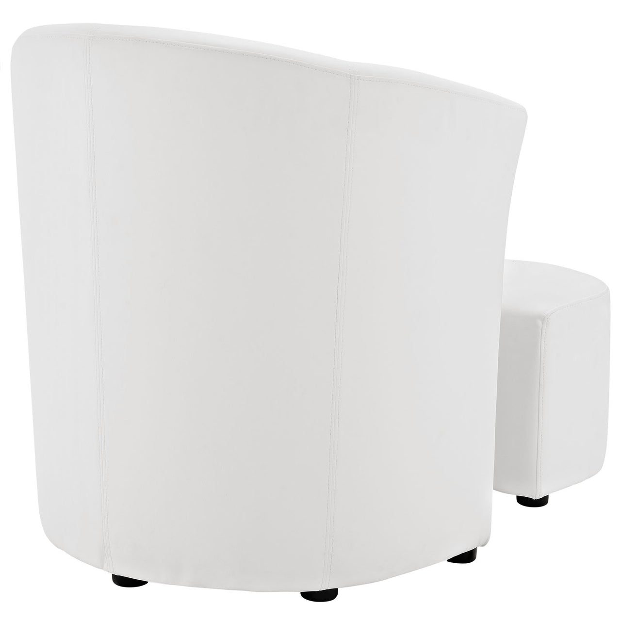 Revelation Armchair and Ottoman, White